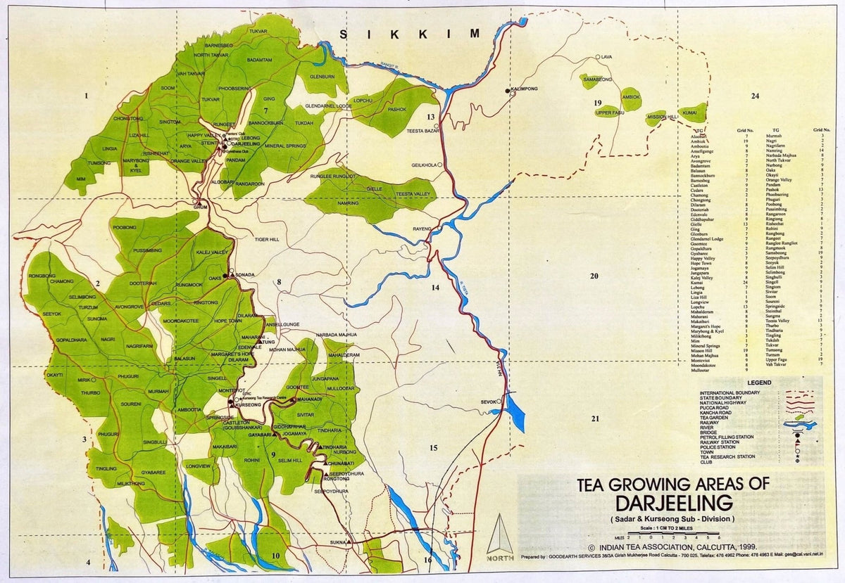 ダージリン茶園マップ Darjeeling Tea Map｜Chef-d'oeuvre シェ